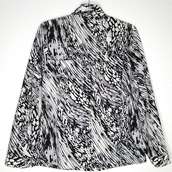 Zenergy Chico's Metallic Zebra Print Full Zip Lightweight Jacket, Size 8 Medium - Picture 5 of 12